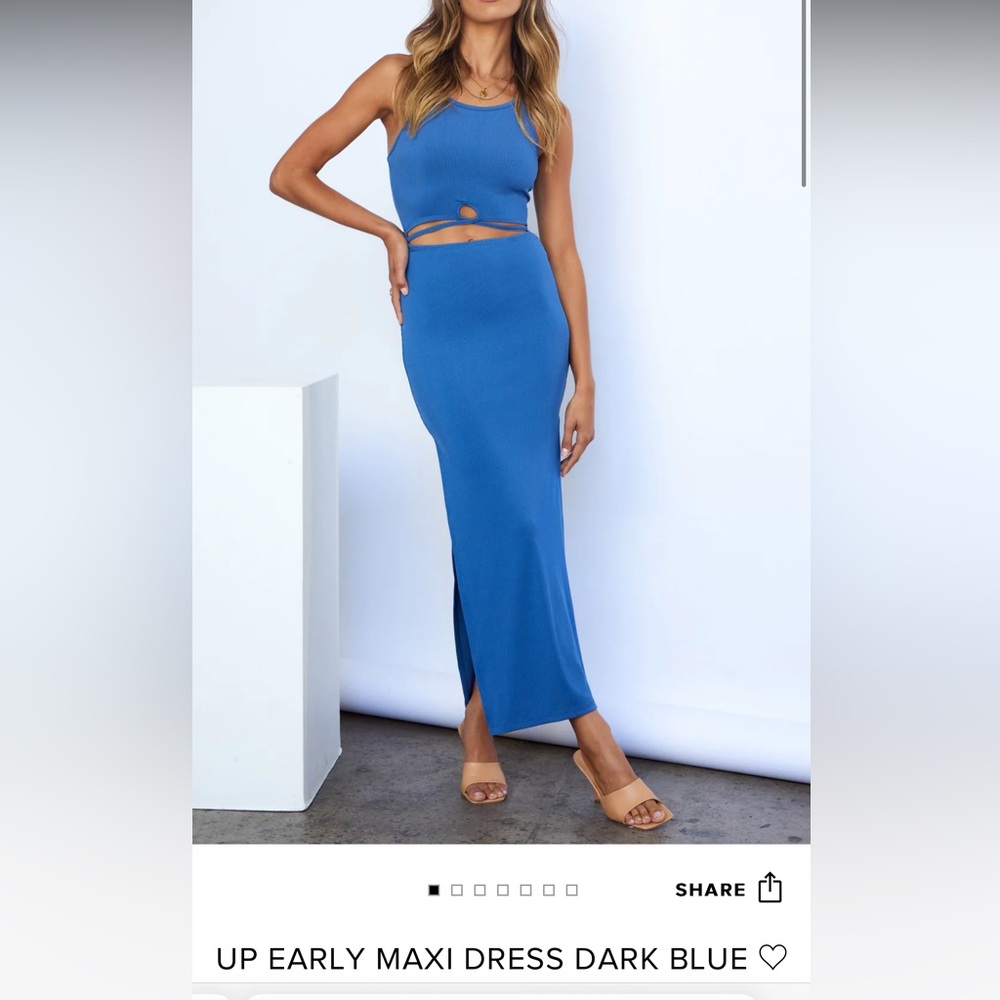 Hello Molly Blue Maxi Dress - Picture 7 of 8